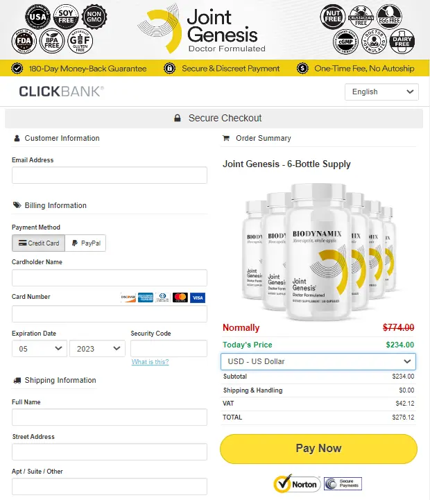 joint-genesis-checkout-page